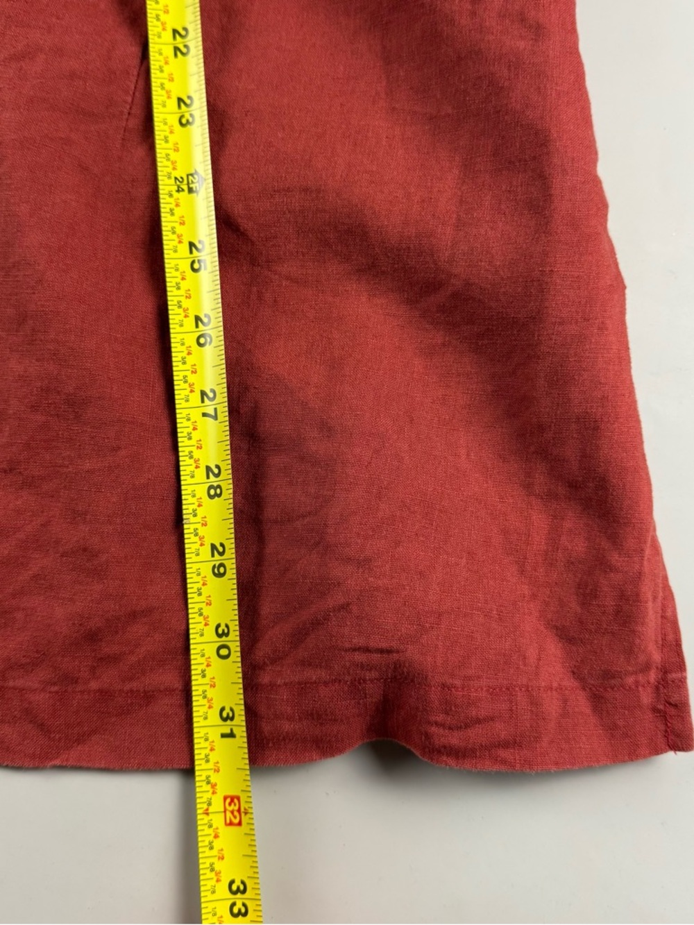 Venezia 100% Linen Button Down Shirt Top Coral 1X 18/20 Lightweight Shirt - Picture 5 of 6